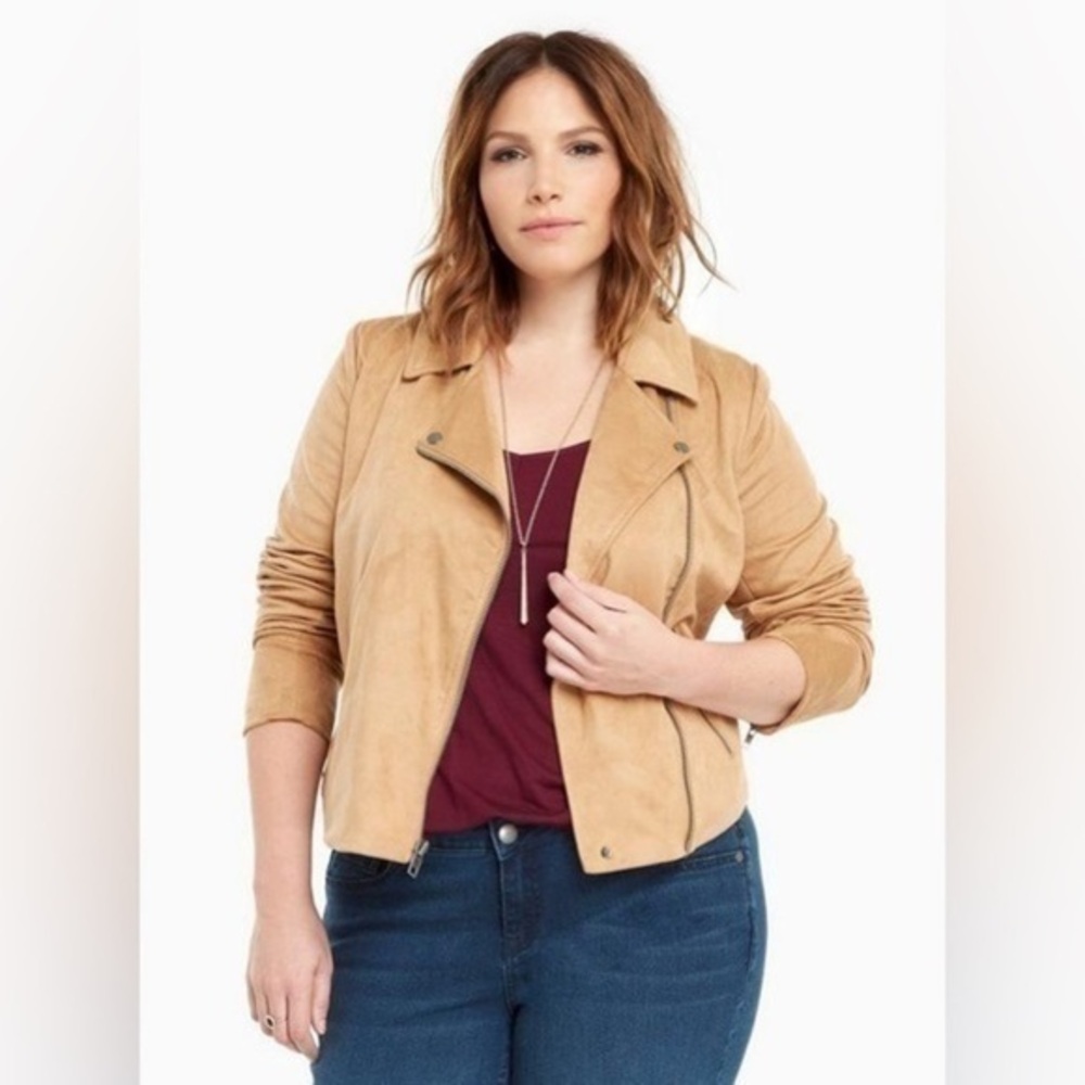 Torrid Faux Suede Moto Jacket